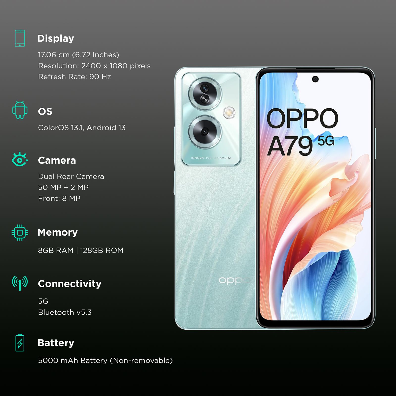 oppo a79 5G 128GB グリーン OPPO A79 5G | OPPO India